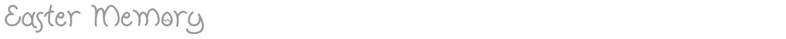 Easter Memory font preview